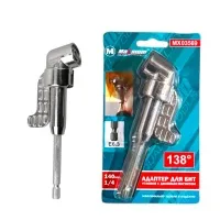 Адаптер для бит угловой 1/4 140 мм с двойным магнитом, "MAXIMUM" (3322)